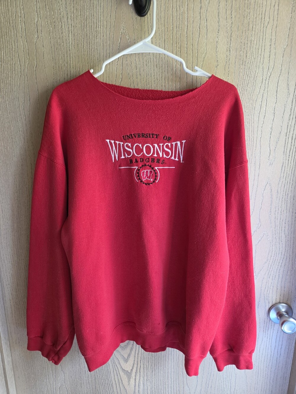 Vintage University of Wisconsin Red Crewneck Sweatshirt